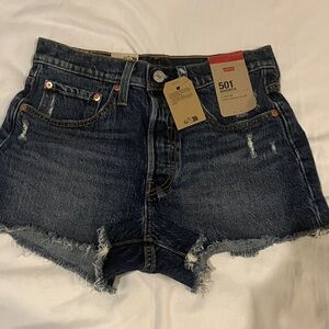 Levi's Dark Blue Denim Shorts